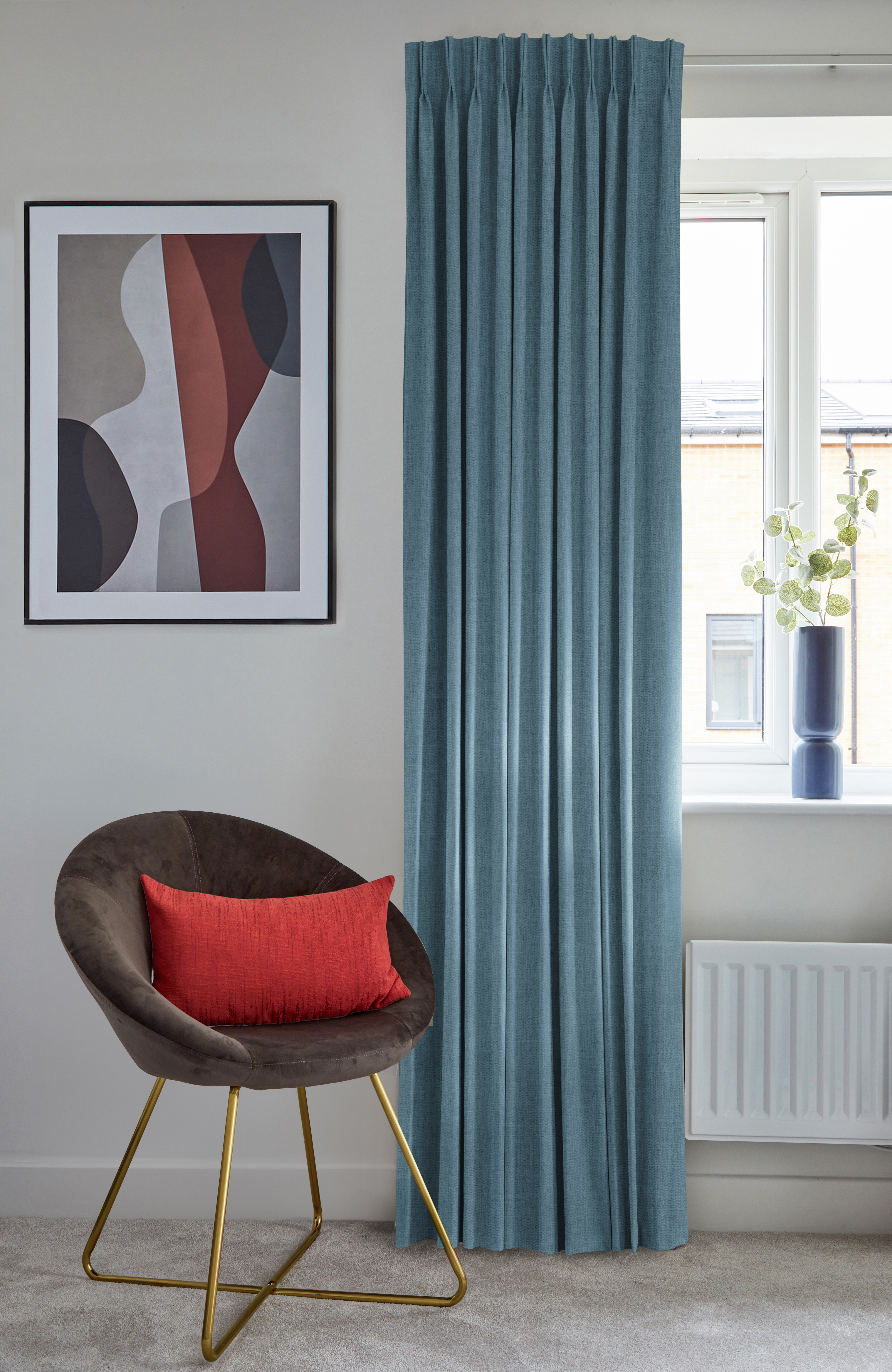 HIL 23 Value Collection DOUBLE PLEAT CURTAIN TALBOT DENIM