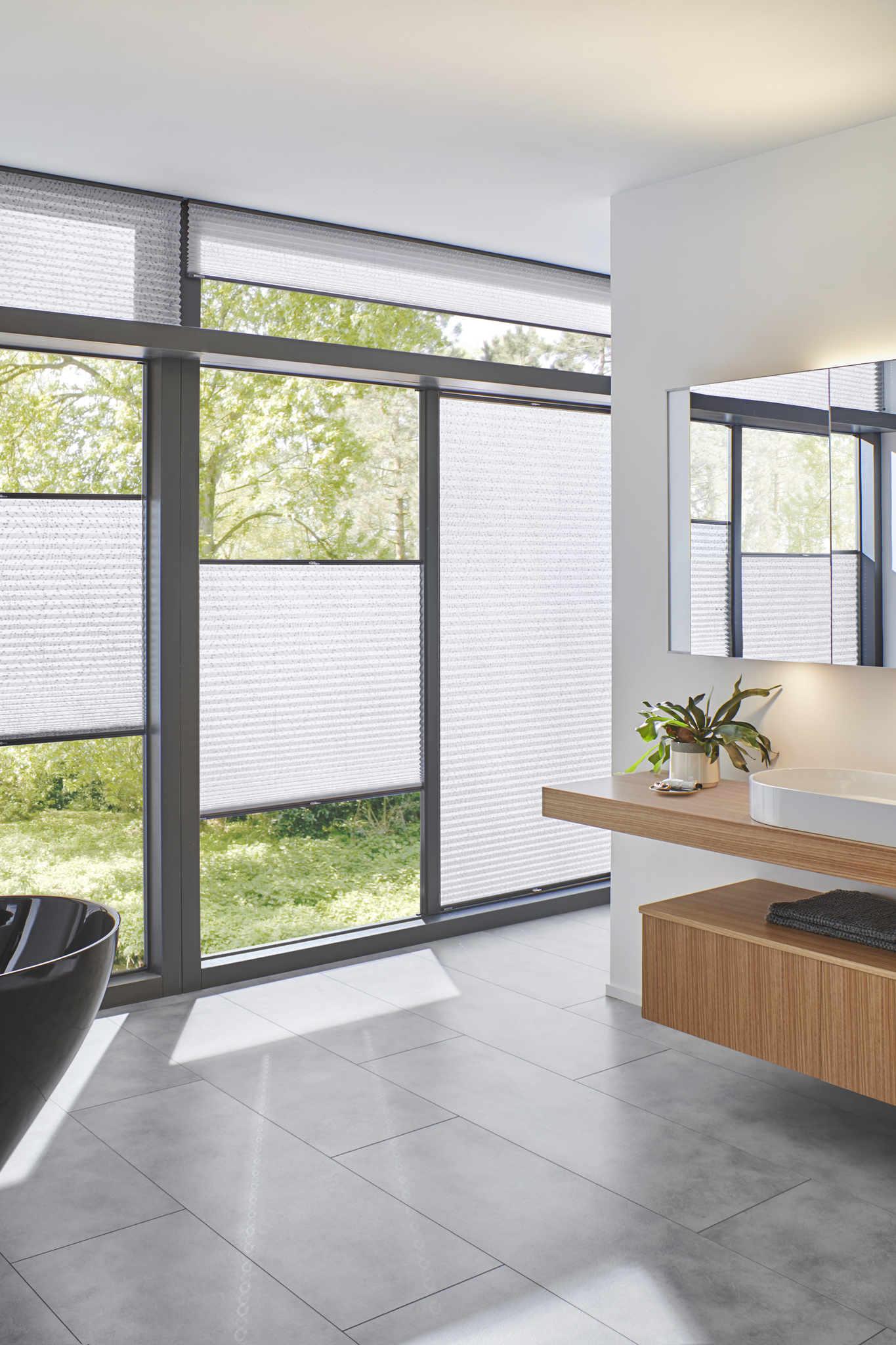 Plissé Shades Full Room Photo White In Bathroom