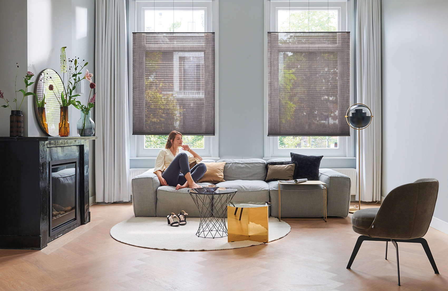 Transparente Plissegardiner Hero