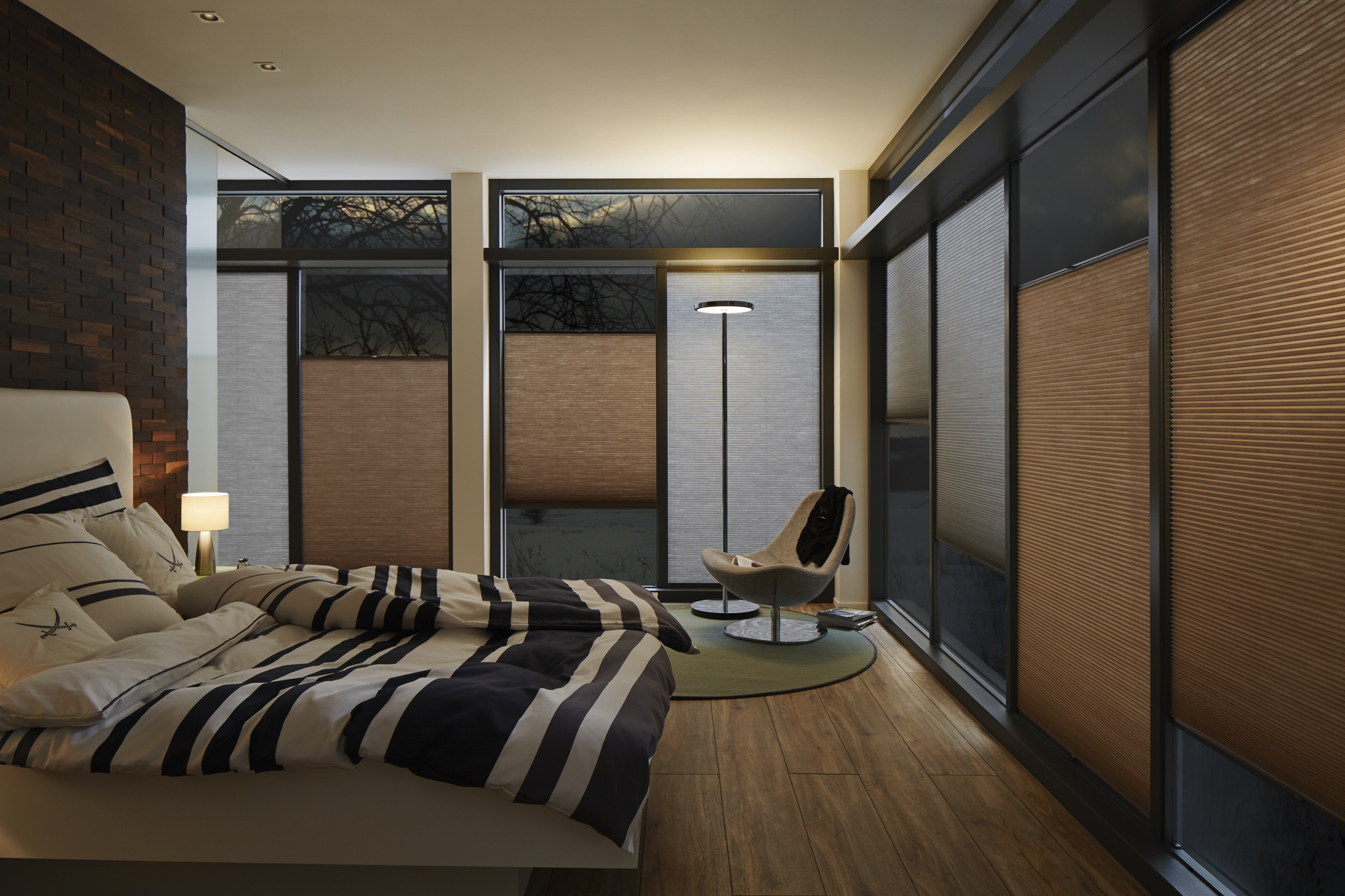 Duette® Shades Full Room Photo Grey Brown In Bedroom